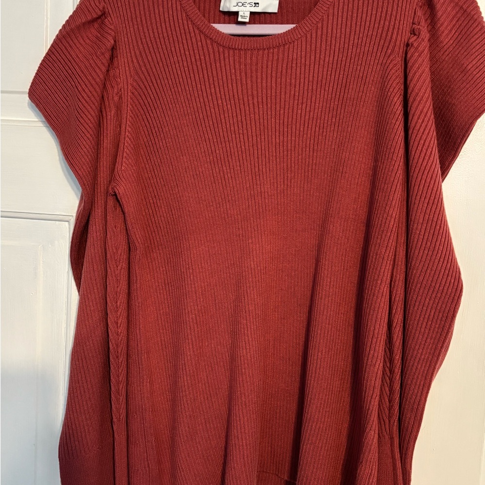 Joe's Jeans Women's Ribbed Burgandy top L